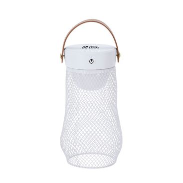 Lampada con design in metallo e manico superiore in PU