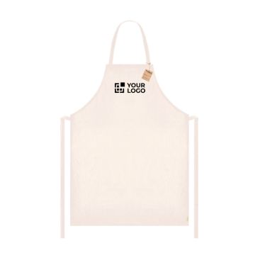 Grembiule in cotone riciclato con nastri di regolazione 180 g/m²