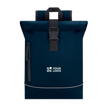 Zaino roll-top con striscia riflettente e chiusura sicura 15''