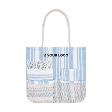 Set borsa mare, beauty case e pareo coordinati in cotone 180 g/m²