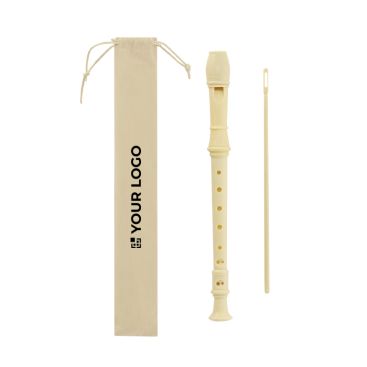 Flauto smontabile in 3 parti in plastica con custodia in non-woven
