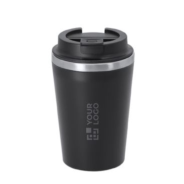 Bicchiere termico da asporto in acciaio inox con coperchio ermetico 350ml