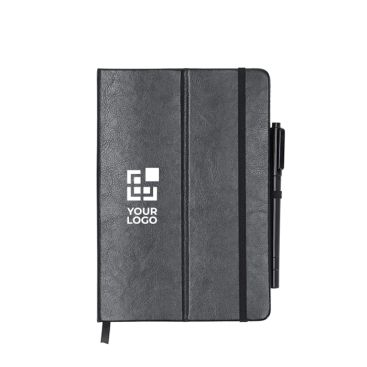 Taccuino A5 con lavagnetta e supporto in pelle sintetica con fogli a righe