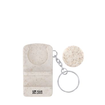 Portachiavi supporto in fibra di grano con moneta per carrello