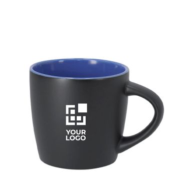 Tazza in ceramica con finitura nero opaco e interno colorato 350ml