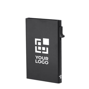 Portacarte in alluminio con supporto magnetico e blocco RFID