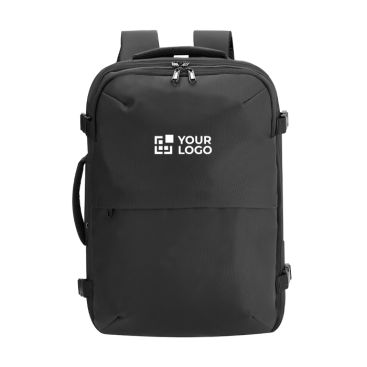 Zaino in pelle sintetica con pompa a vuoto e scomparto estensibile