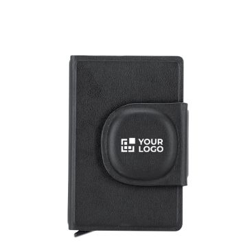 Portacarte in pelle sintetica con localizzatore intelligente e chiusura magnetica