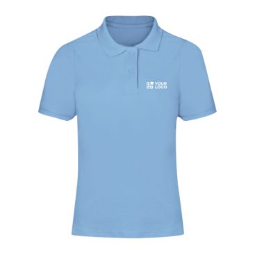 Polo da donna a manica corta 100% cotone piqué in vari colori 180 g/m²