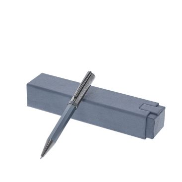 Penna premium in metallo a rotazione e ricaricabile, inchiostro blu