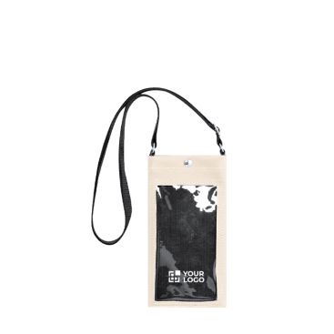 Borsa a tracolla in pelle sintetica con schermo trasparente e uso touch