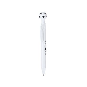 Penna a scatto con design pallone da calcio e inchiostro blu