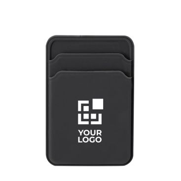 Portacarte magnetico in silicone per smartphone con doppio scomparto