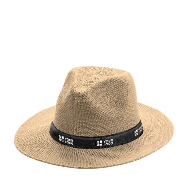 Cappello stile cowboy in materiale sintetico con nastro personalizzabile