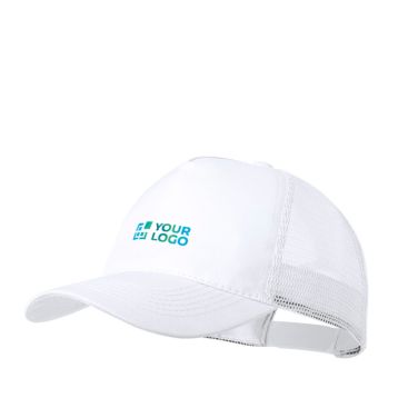 Cappello 5 pannelli con rete posteriore e chiusura regolabile in plastica