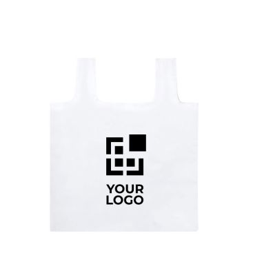 Shopper pieghevole in RPET vista area di stampa