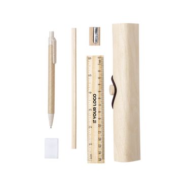 Accessori per scrivere e disegnare in legno vista area di stampa