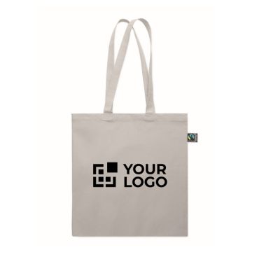 Borsa della spesa in cotone Fairtrade con soffietto 180 g/m²