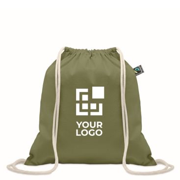 Sacca con cordoncini in cotone con chiusura a coulisse 180 g/m²