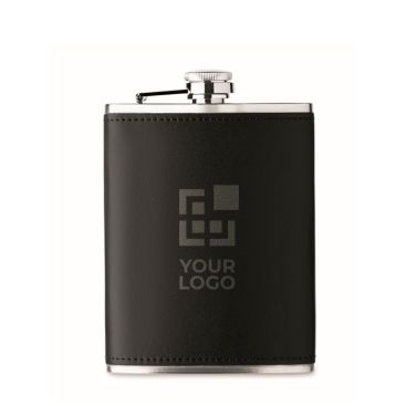 Borraccia in acciaio inox rivestita in similpelle 200ml