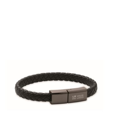 Bracciale in PU con cavo di ricarica e trasferimento dati 60W