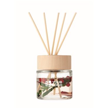 Diffusore a 6 bastoncini profumo vaniglia con fiori decorativi