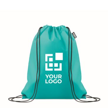Sacca zaino a cordoncini in RPET non woven 80 g/m²