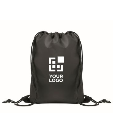 Zaino a coulisse per bambini in poliestere RPET con cordini neri