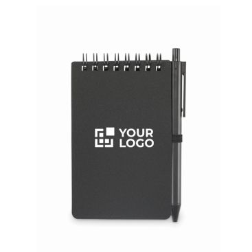 Taccuino idrorepellente con copertina in plastica e penna