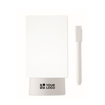 Lavagna LED acrilica con base in alluminio e pennarello bianco