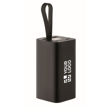 Power bank in alluminio riciclato con indicatore digitale 20.000 mAh