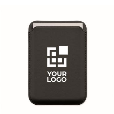 Portacarte magnetico in similpelle PU per 3 carte