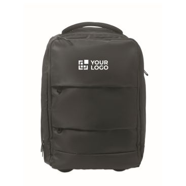 Zaino trolley in poliestere RPET 290T con 3 tasche 15''