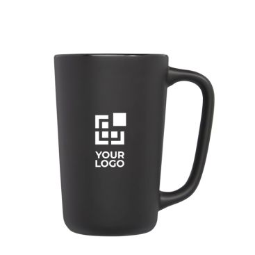 Tazza in ceramica con finitura esterna opaca vista area di stampa