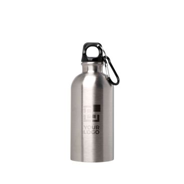 Borraccia in acciaio inox riciclato con moschettone da 400ml