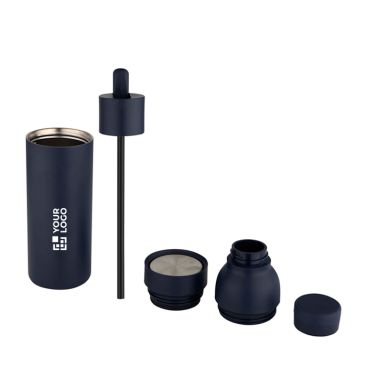 Borraccia in acciaio inox riciclato a doppia parete 3 pezzi 650 ml