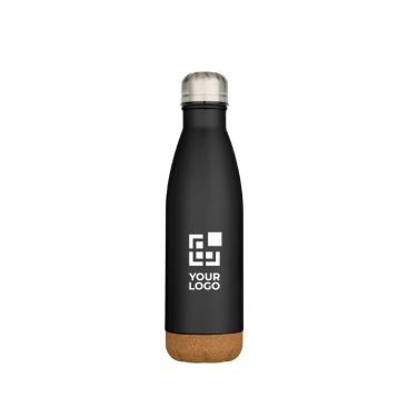 Borraccia in acciaio inox a doppia parete con base in sughero 500ml