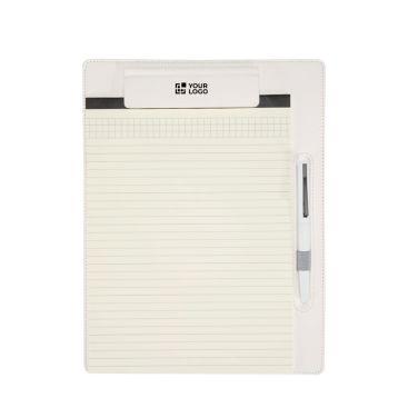 Portablocco in similpelle A4 con clip magnetica e fogli a righe