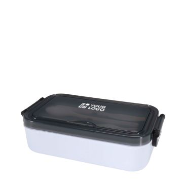 Portavivande in plastica con posate abbinate e ampio scomparto