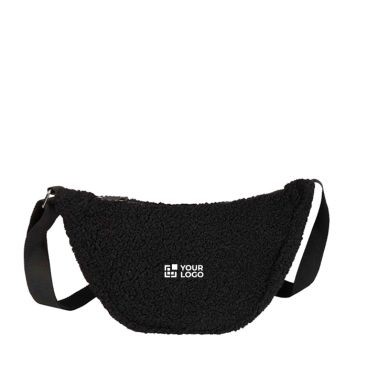 Borsa a tracolla in sherpa riciclato con spallacci 3l