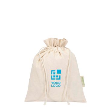 Sacchetto regalo con chiusura a cordoncino in cotone 140 g/m²