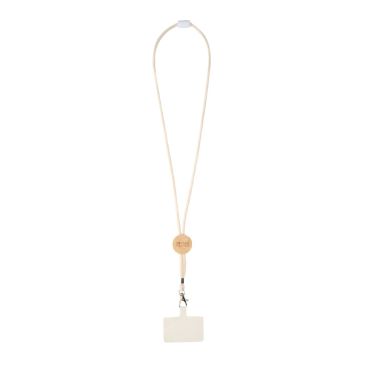 Lanyard per telefono con dettaglio in bambù ecologico al centro