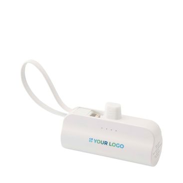 Batteria esterna 2 in 1 in plastica riciclata con supporto pieghevole