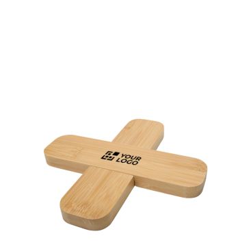 Sottopentola grande in bambù con design a croce