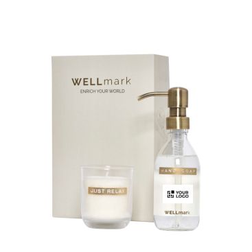 Set di dispenser e candela profumata in vetro WELLmark 250ml