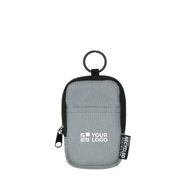 Portamonete idrorepellente in poliestere riciclato con clip