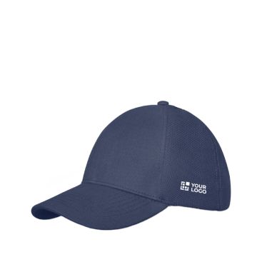 Cappellini trucker con logo vista area di stampa