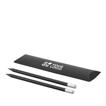 Elegante set con due matite promozionali  vista area di stampa
