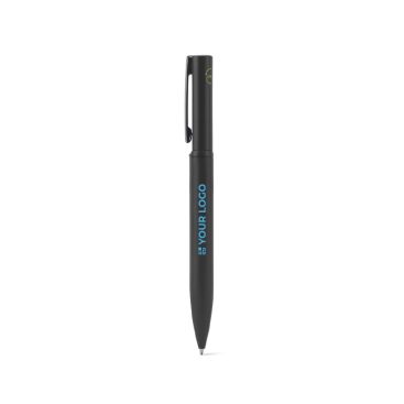 Penna elegante in metallo 60% riciclato con clip e inchiostro blu