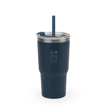 Bicchiere takeaway in acciaio riciclato a doppia parete 600ml